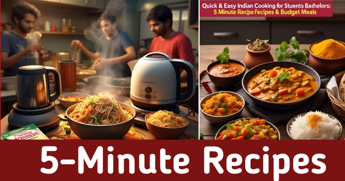 5 minute Recipe , Budget Indian meals for hostel students