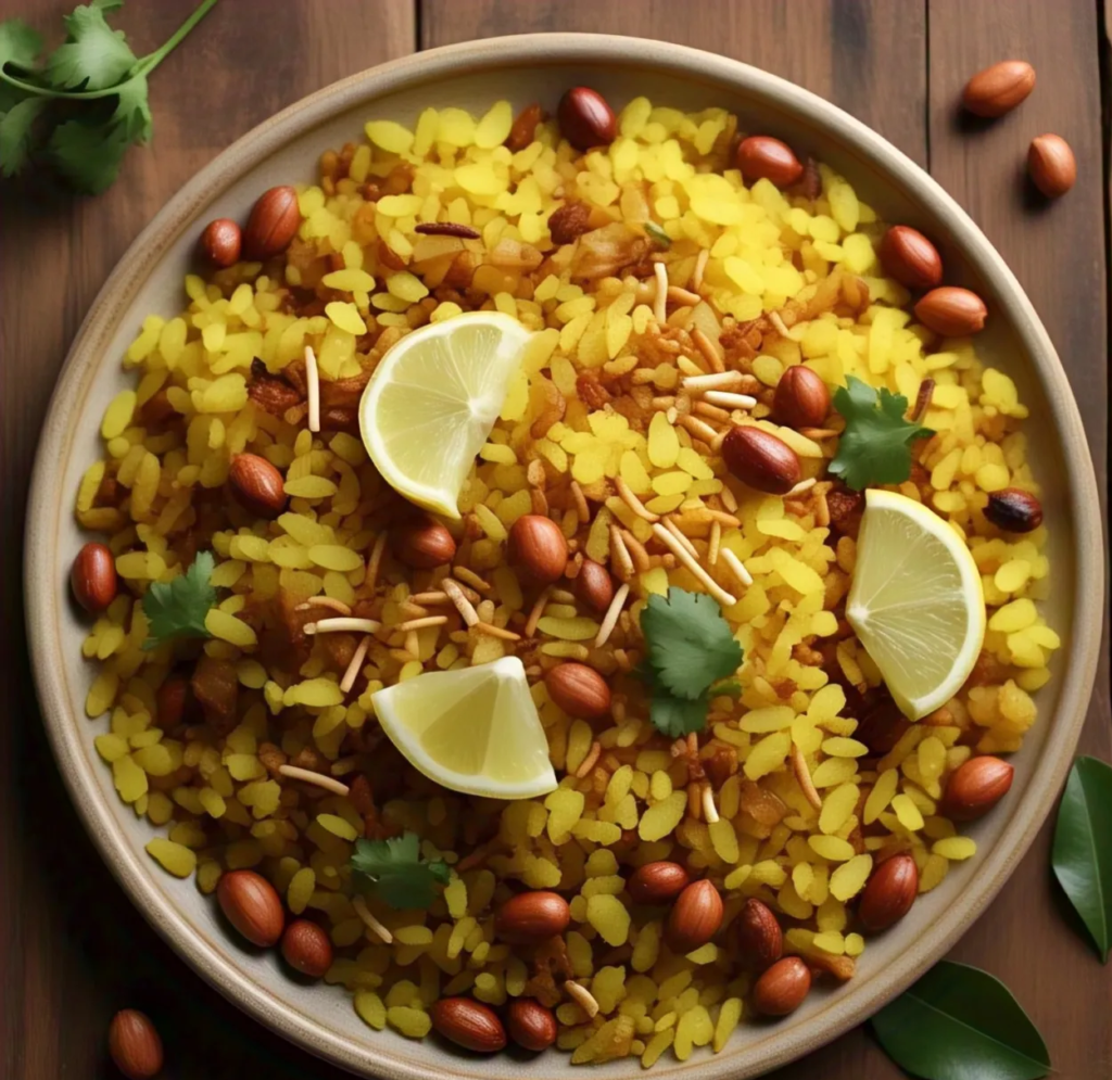 5-Minute Indian Lunch Recipes Poha with Peanuts