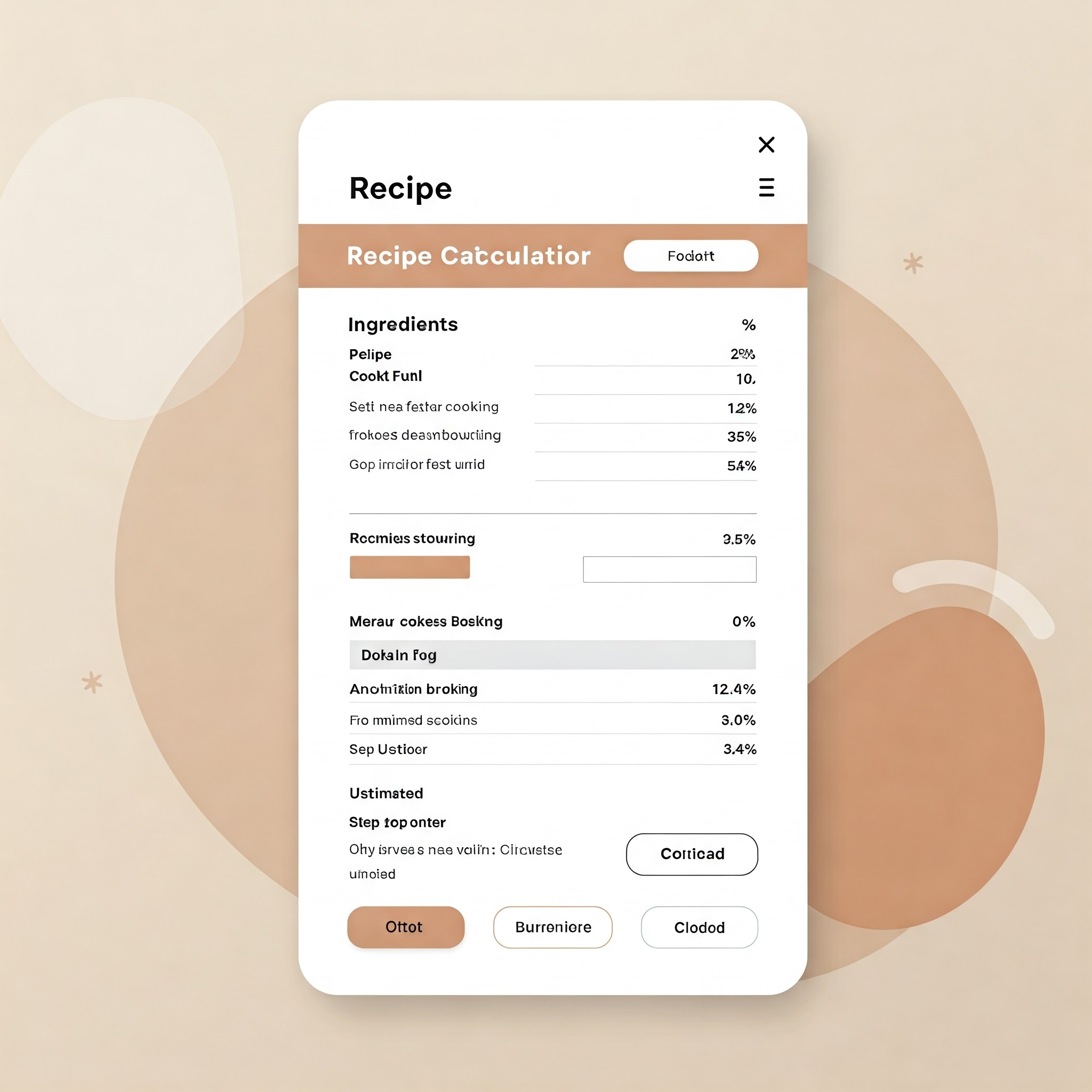 advance recipe calculator